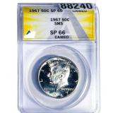 1967 Kennedy Half Dollar ANACS SP66 Cameo