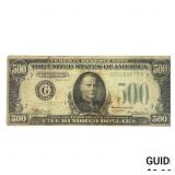 1934 $500 Federal Reserve Note Bank of Chicago