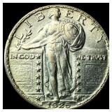 1925 Standing Liberty Silver Quarter CHOICE AU
