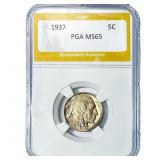 1937 Buffalo Nickel PGA MS65