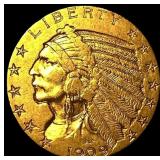 1909 Indian Head Half Eagle $5 Gold UNCIRCULATED