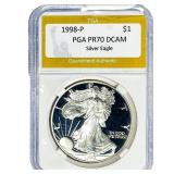1998-P Silver Eagle PGA PR70 DCAM