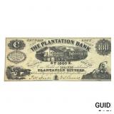 1860 $1 Plantation Bank-New York Advertising Note