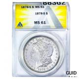 1878-S Morgan Silver Dollar ANACS MS61