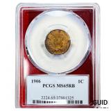 1906 Indian Head Cent PCGS MS65 RB