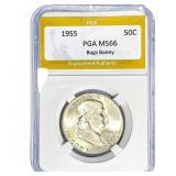 1955 Franklin Half Dollar PGA MS66 Bugs Bunny