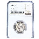 1953 Jefferson Nickel NGC PF67