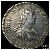 1808-TH Mexico Ferdinand VII  Silver 1/2 Real