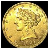 1907-D Liberty Head Half Eagle $5 Gold UNCIRCULATE