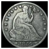 1854-O Silver Seated Liberty Half Dollar CLOSELY U