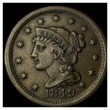 1849 Braided Hair Large Cent CLOSELY UNCIRCULATED