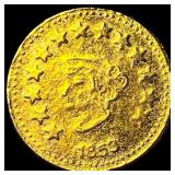 1853 California Gold 1/2 Dollar Token NEARLY UNCIR