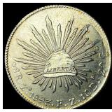1893-Zs FZ Mexico Silver 8 Reales CHOICE AU