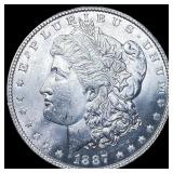 1887 Silver Morgan Dollar GEM BU