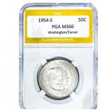 1954-S Washington Carver Half Dollar PGA MS66