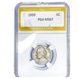 1939 Jefferson Nickel PGA MS67