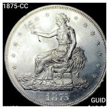 1875-CC Silver Trade Dollar CHOICE AU