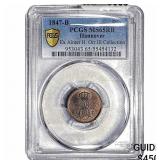 1847-B Hanover Copper 1 Pfennig PCGS MS65 RB
