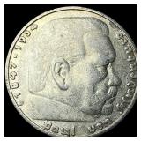 1935D Germany Silver 5 Reichsmark