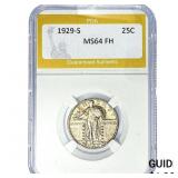1929-S Standing Liberty Quarter PGA MS64 FH
