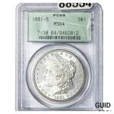 1881-S Morgan Silver Dollar PCGS MS64