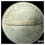 1930A Wiemar Rep. SIlver 5 Reichsmark Graf Zepplin
