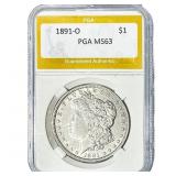 1891-O Morgan Silver Dollar PGA MS63