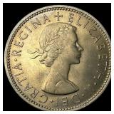 1963 Great Britain Silver 2 Shillings