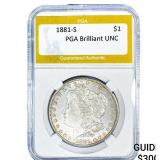 1881-S Morgan Silver Dollar PGA Brilliant UNC