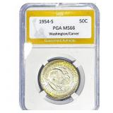 1954-S Washington Carver Half Dollar PGA MS66