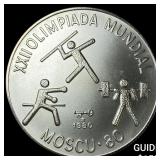 1980 Cuba Silver 10 Pesos