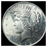 1922 Silver Peace Dollar GEM BU