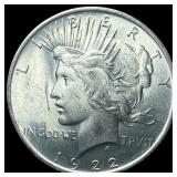 1922 Silver Peace Dollar GEM BU