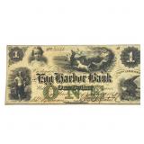 1861 $1 Egg Harbor Bank of New Jersey Banknote UNC