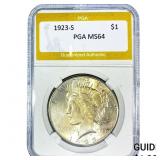 1923-S Silver Peace Dollar PGA MS64