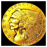 1929 Indian Head Gold $2.50 Quarter Eagle UNCIRCUL