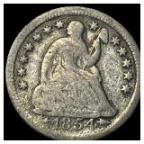 1854-O Arrows Silver Half Dime NICELY CIRCULATED