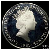 1985 British Virgin Islands Silver $20 Proof