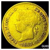 1863 Philippines Gold 1 Peso .0476oz AGW