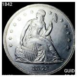 1842 Seated Liberty Dollar CHOICE AU
