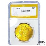 1907 $20 Gold Double Eagle PGA MS65