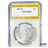 1922-D Silver Peace Dollar PGA MS64