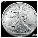 1916 Walking Liberty Half Dollar CHOICE BU
