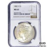 1882-S Morgan Silver Dollar NGC MS63