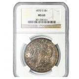 1878-S Morgan Silver Dollar NGC MS63