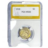 1918 Buffalo Nickel PGA MS66