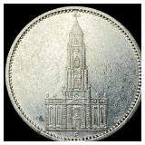 1934E Germany Silver 5 Reichsmark