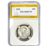 1920 Standing Liberty Quarter PGA MS65 FH