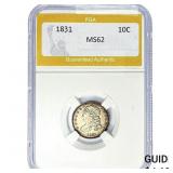 1831 Capped Bust Dime PGA MS62