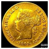 1864 Phlippines Gold 1 Peso .4076oz AGW